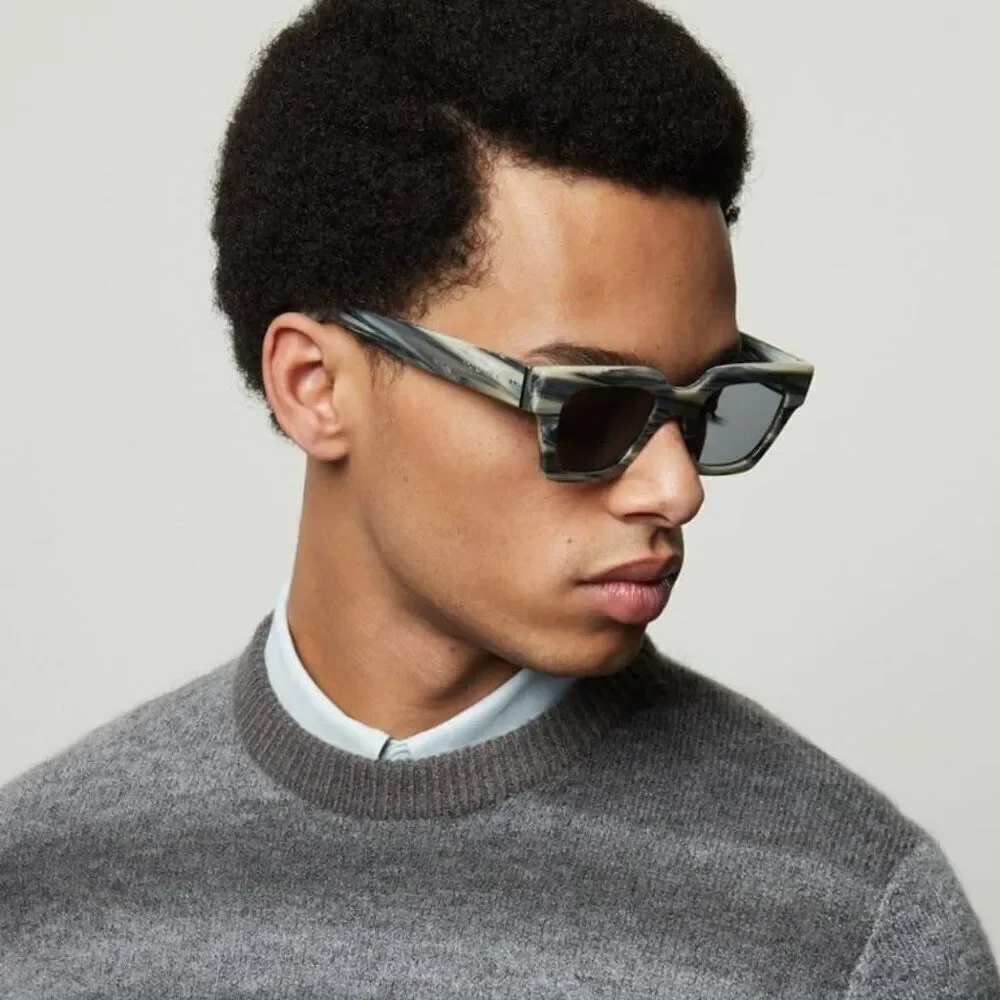 NEW D&G DG4413 342887 Grey Marble Grey Square Unisex Sunglasses